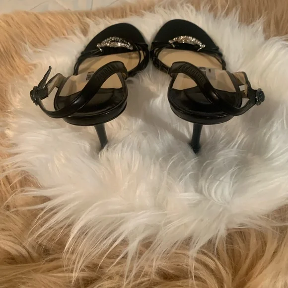 JIMMY CHOO BLACK BEADED SANDAL. - Picture 3 of 5